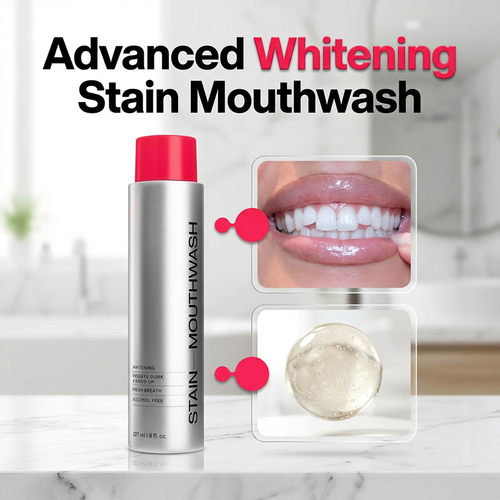 😁 ✨Stain‑Removing Whitening Mouthwash – Lifts coffee & tea stains, alcohol‑free. Instant gunk binding, long‑lasting minty fresh. Gentle enough for daily use. 🦷