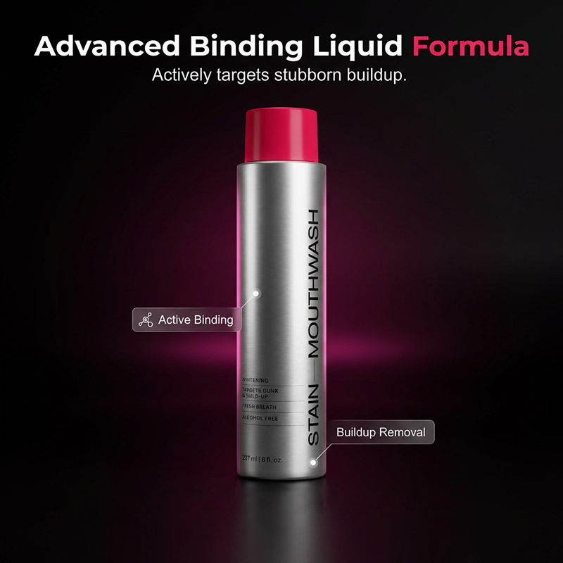 😁 ✨Stain‑Removing Whitening Mouthwash – Lifts coffee & tea stains, alcohol‑free. Instant gunk binding, long‑lasting minty fresh. Gentle enough for daily use. 🦷