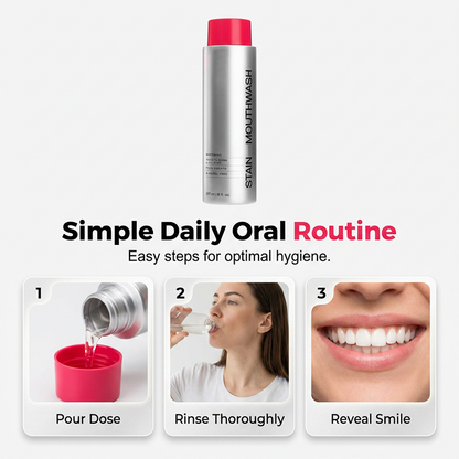 😁 ✨Stain‑Removing Whitening Mouthwash – Lifts coffee & tea stains, alcohol‑free. Instant gunk binding, long‑lasting minty fresh. Gentle enough for daily use. 🦷
